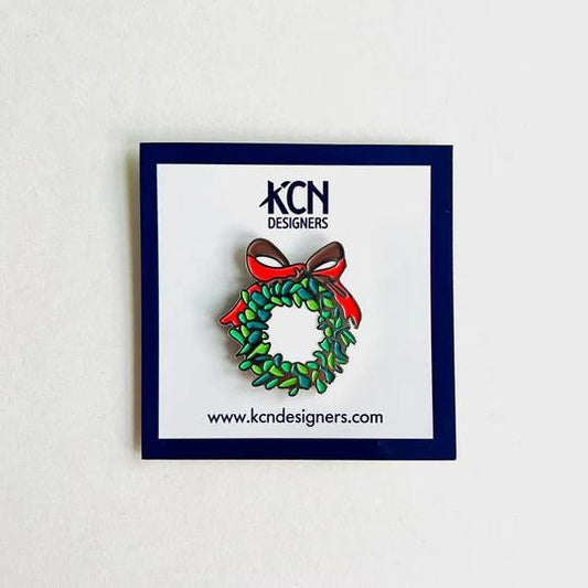 Wreath w/ Red Bow Needle Minder