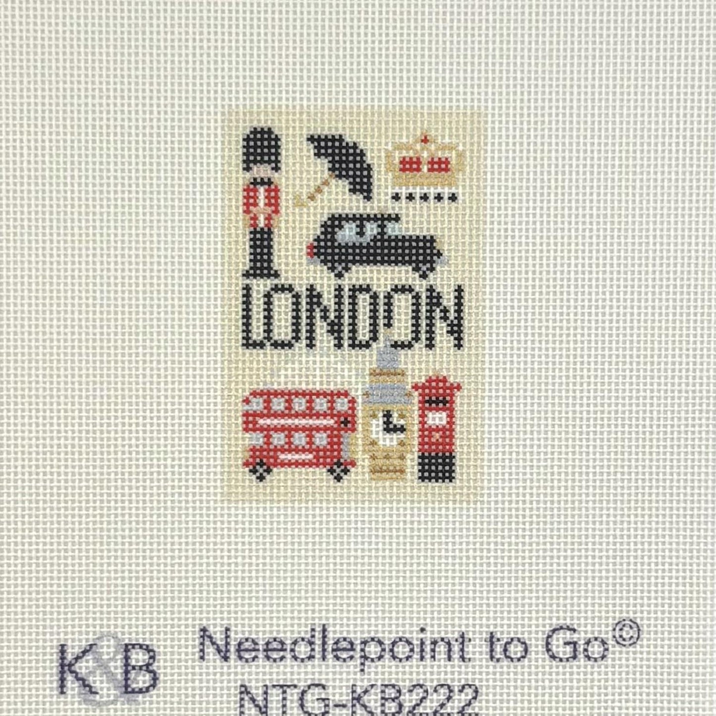 London Bag Charm (by Bradley Needlepoint)