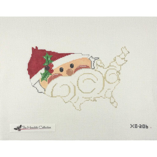 United States Shaped Santa (by The Meredith Collection)