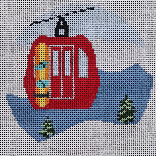 Gondola w/Snowboard (by Blue Ridge Needlepoint) R-29