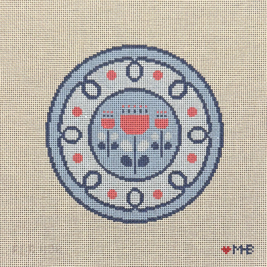 Curlicue Floral Plate (by love MHB)