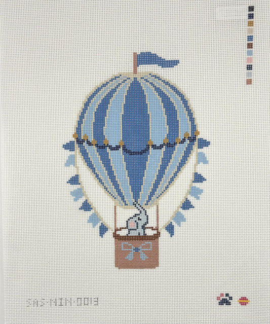 Baby Blue Hot Air Balloon (by Saturnalia Stitching)