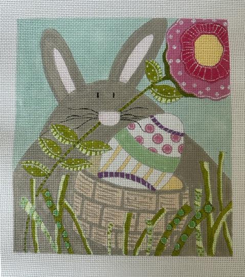 Easter Bunny with Flower (by Ditto! Needlepoint) 234