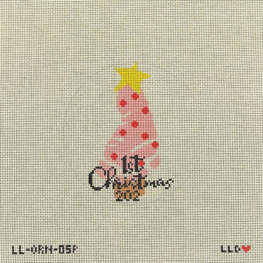 Baby's First Christmas Foot Ornament - Pink (by Laura Love)