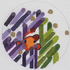 Clown Fish Abstract Round (by Melissa Prince) H289