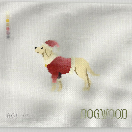Santa Yellow Lab (by Dogwood Needlepoint)