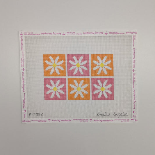 Daisies on Pink/Orange (by Kristine Kingston) P-203C
