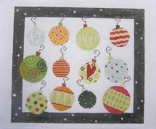 Twelve Baubles Shiny & Bright (by Pippin) P-D-010