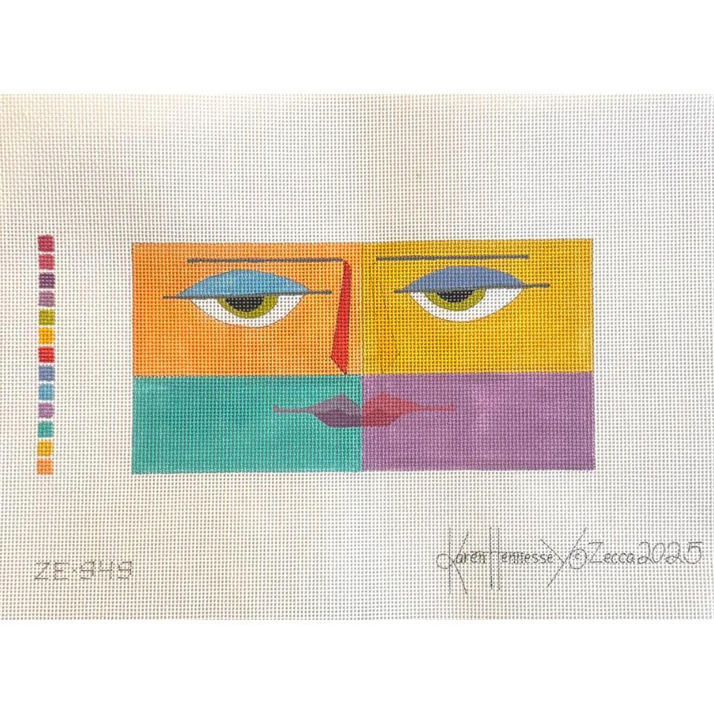 Color Block Face Eyeglass Case (by Zecca)
