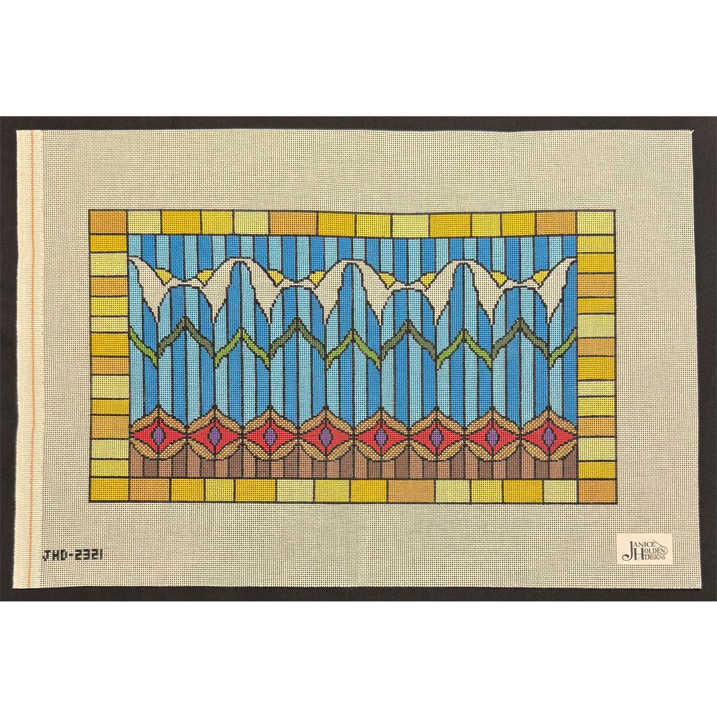 Irises in Stained Glass (by Janice Holden Designs)