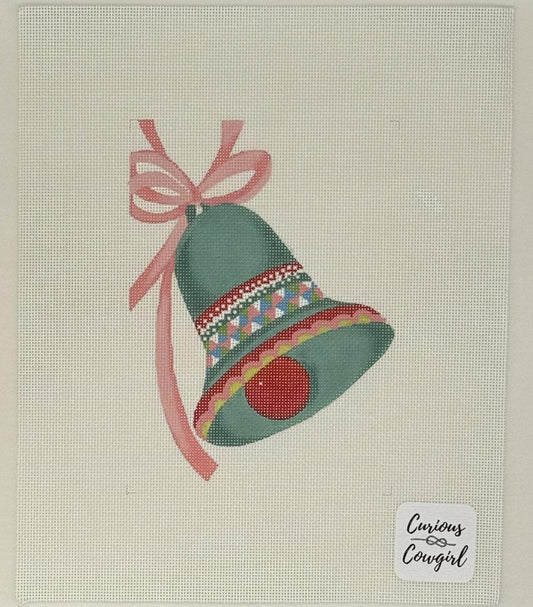 Pink Bow Christmas Bell (by Curious Cowgirl) MCC-PBCB