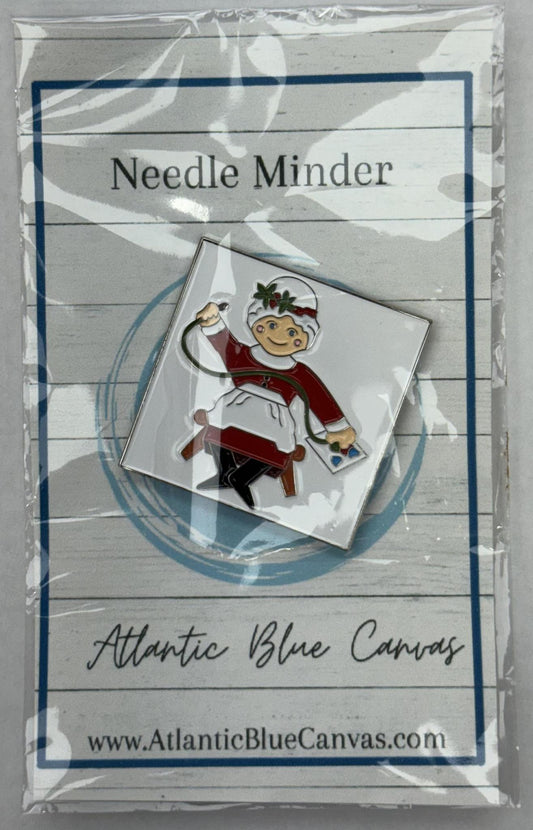 Stitching Mrs. Claus needle minder