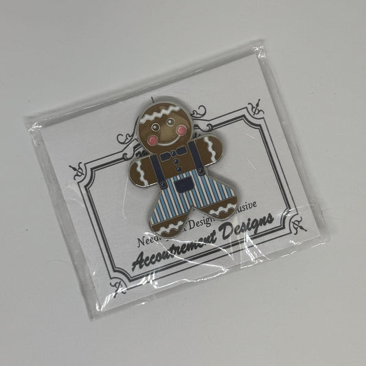 Gingerbread Boy - Blue Needle Minder
