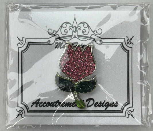Pink Tulip (Crystal) needle minder