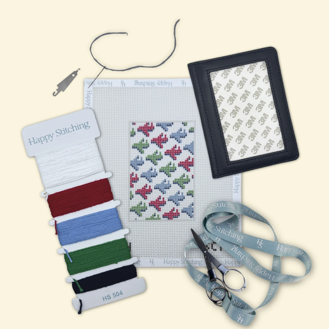 Stamp Collector Passport Case Needlepoint Kit (by Happy Stitches / KCN)