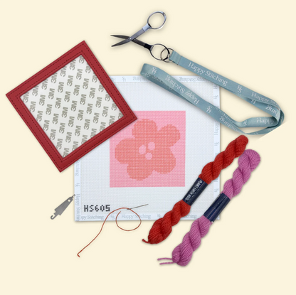 Petal Pop Coaster Needlepoint Kit (by Happy Stitching / KCN)