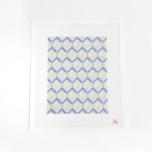 Geode Pattern in Blue/Purple/Yellow (by Rachel Barri)