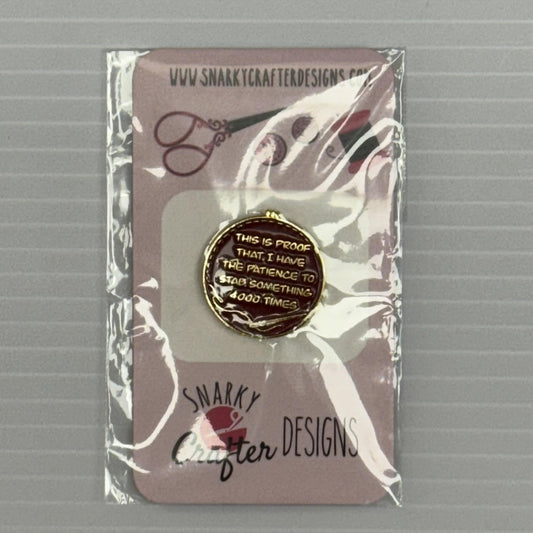 Proof of Patience to Stab 4,000x needle minder