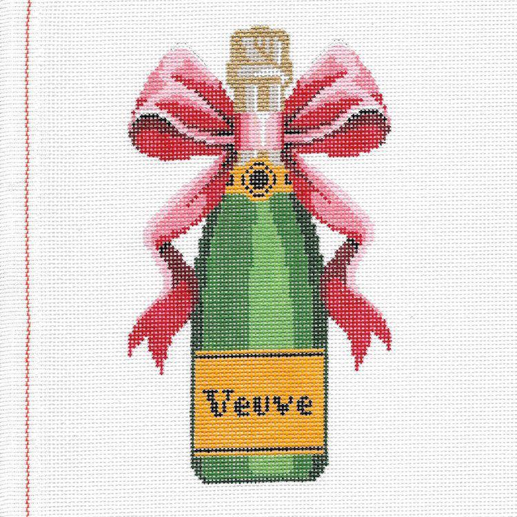 Veuve Bottle Red Bow (by C'ate La Vie)  CLVO04-RB