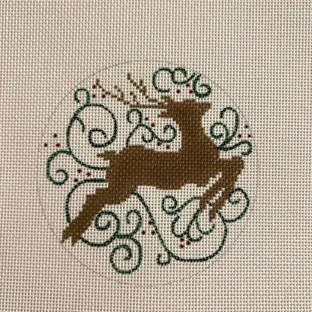 Reindeer with White Round (by Amanda Lawford) AL 4332