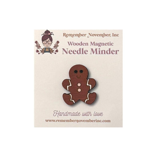 Wooden Gingerbread Man needle minder