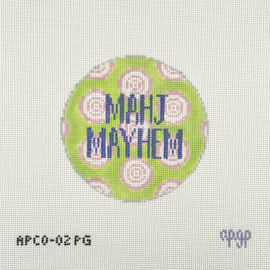 Mahjong Mahj Mayhem Pink/Green (by A Poore Girl Paints)
