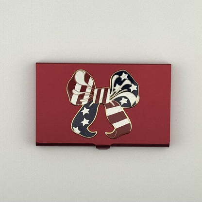 USA Large Bow on Red - Sticky Bead Case