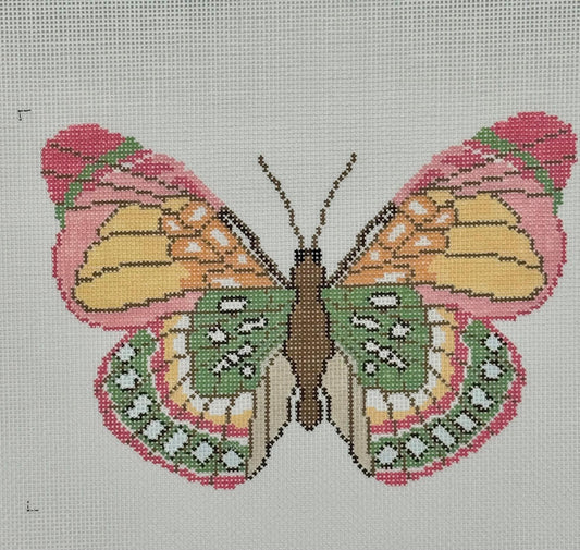 Pink Green Butterfly Large (by Initial K) IKS-2006C