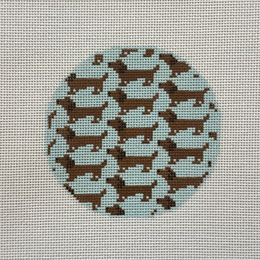 Dachschund Round (by Mopsey / Green Heart Needlepoint)