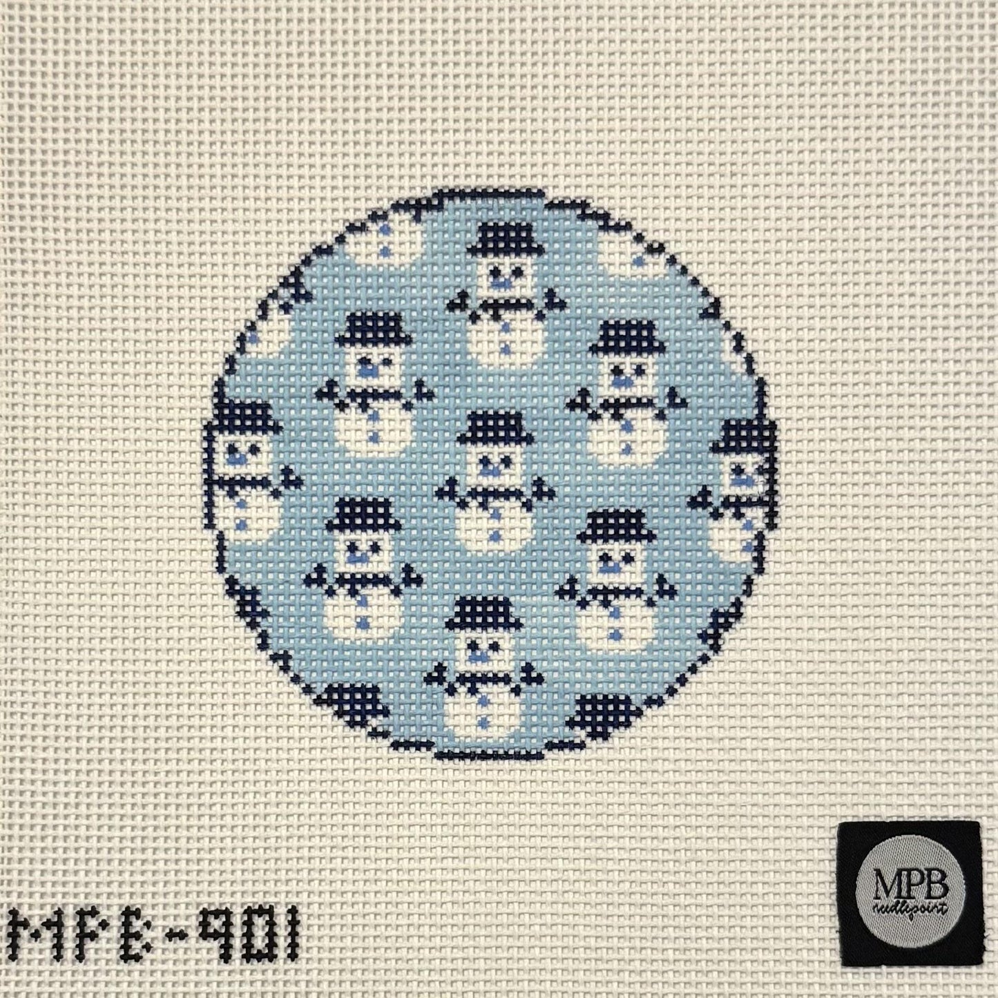 Snowmen Round (by Atlantic Blue Canvas)