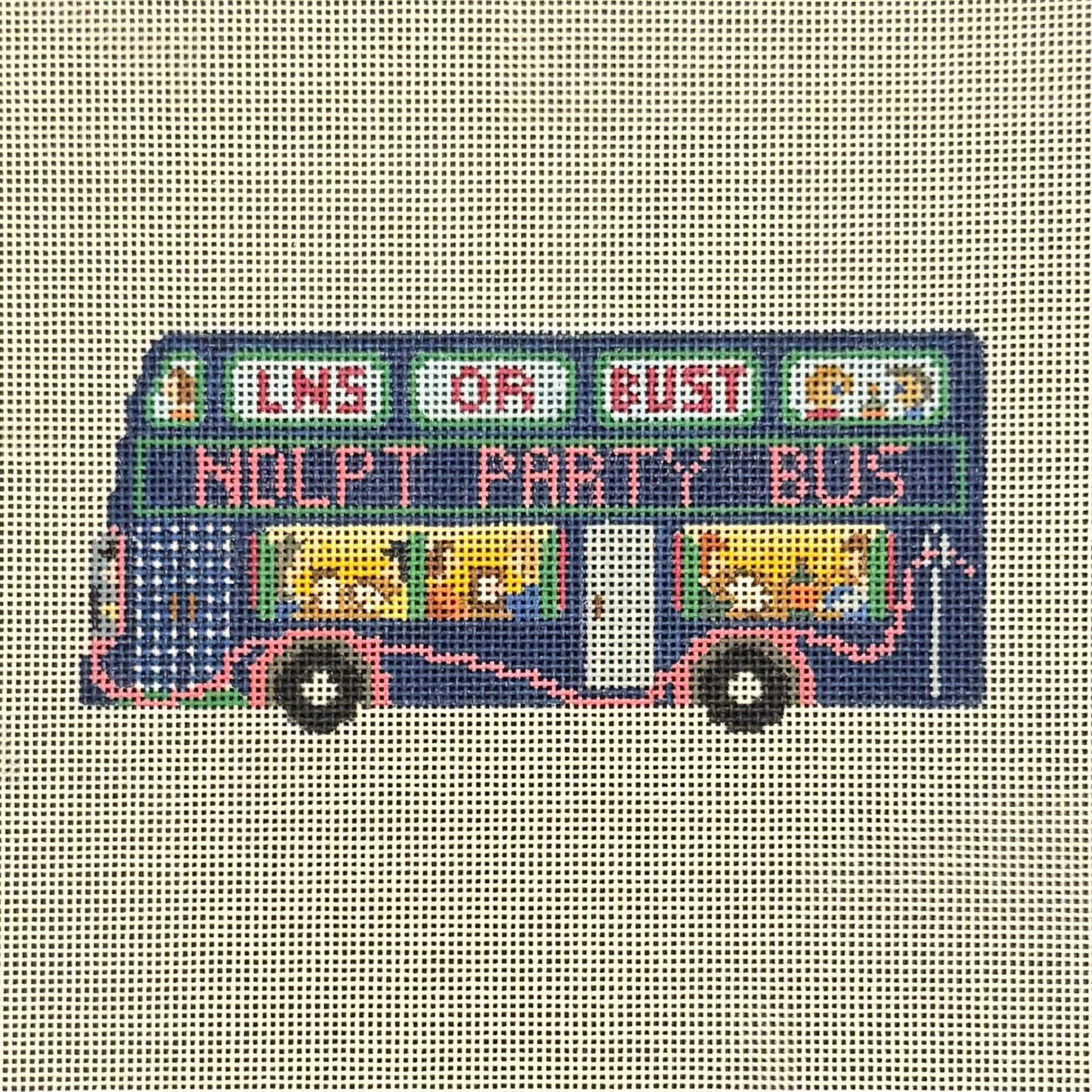 Needlepoint Party Bus (by The Gingham Stitchery)