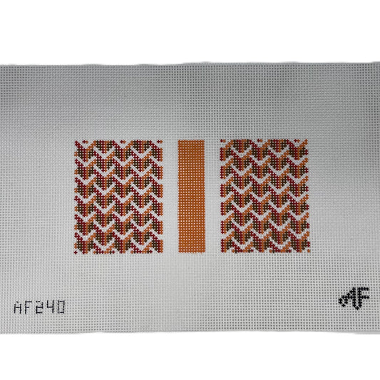 Y Pattern Clutch  14ct, Orange