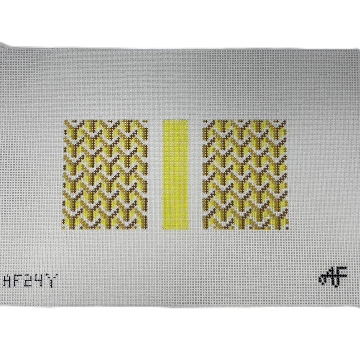 Y Pattern Clutch  14ct, Yellow