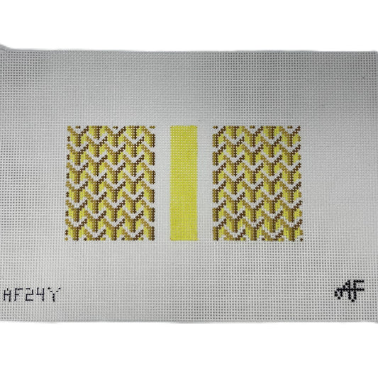 Y Pattern Clutch  14ct, Yellow