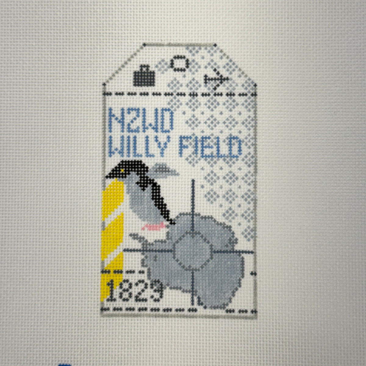 Antarctica Luggage Tag (by Hedgehog Needlepoint)