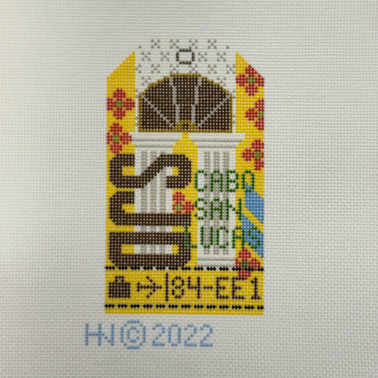 Cabo San Lucas Luggage Tag (by Hedgehog Needlepoint)