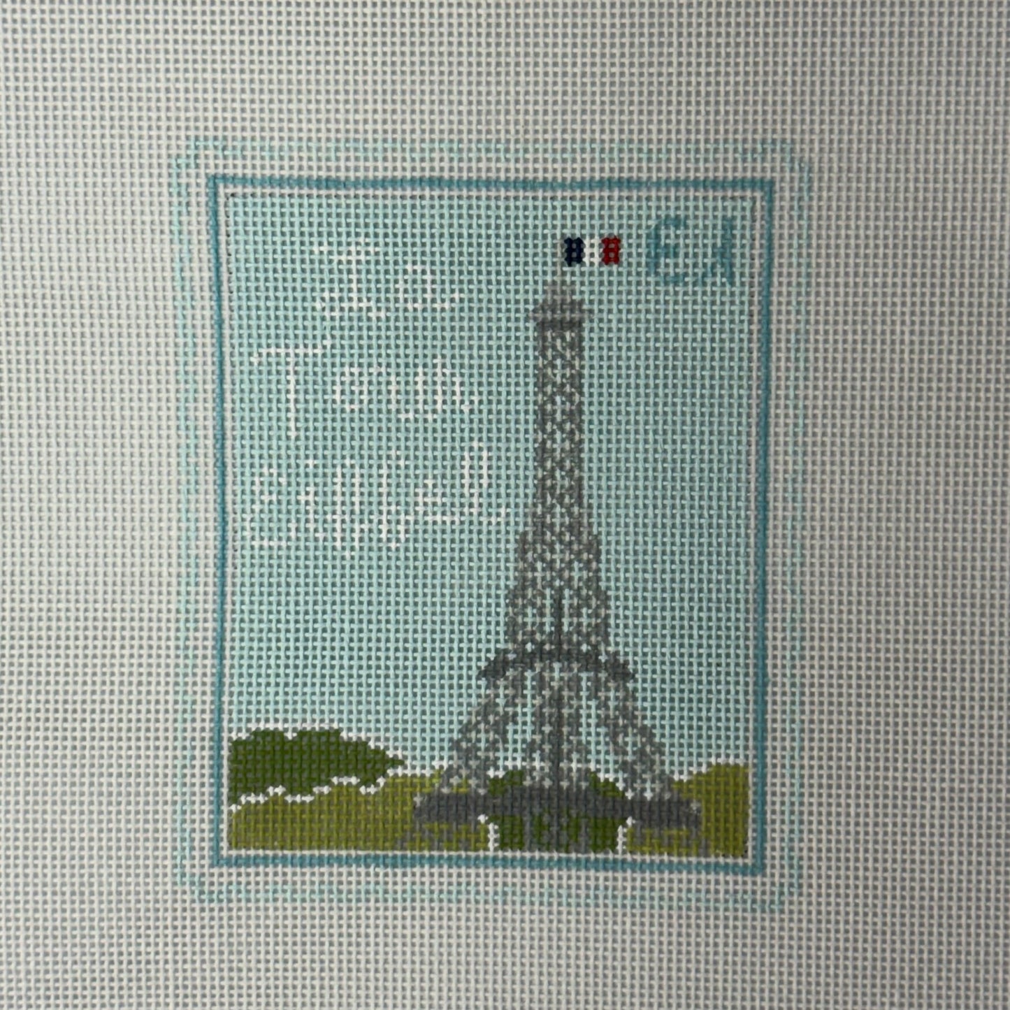 Paris Eiffel Tower Stamp (by Stitch Style)