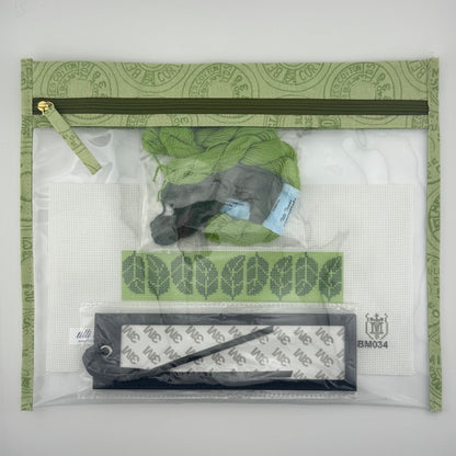 Green Leaves Leather Bookmark Kit