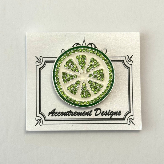 Lime Slice (Crystal) Needle Minder