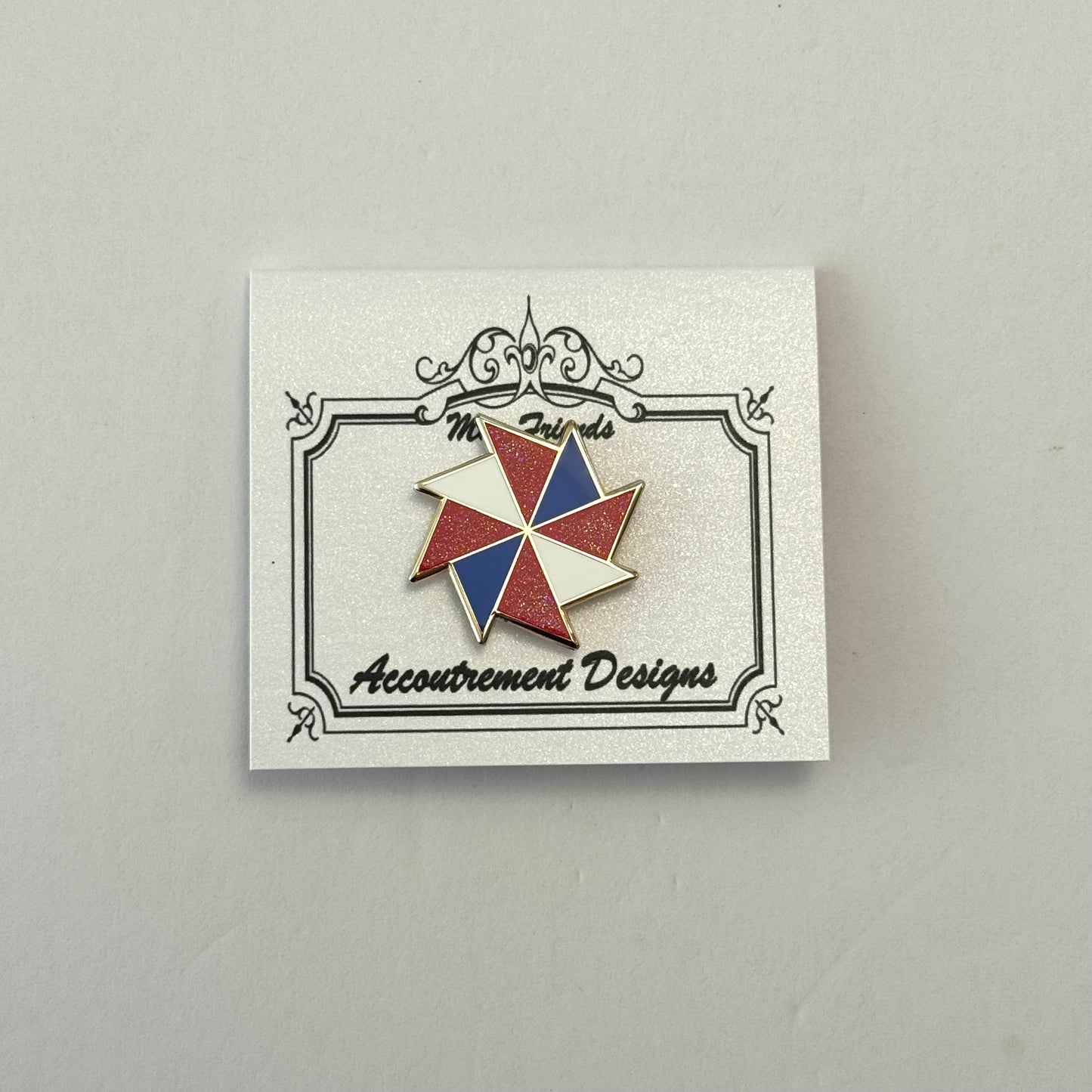 Red, White & Blue Pinwheel Needle Minder