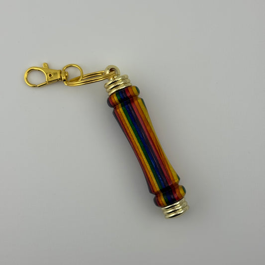 Handcrafted Wood Needle Case w/ Fob
