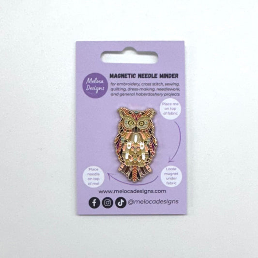 Mandala Owl needle minder