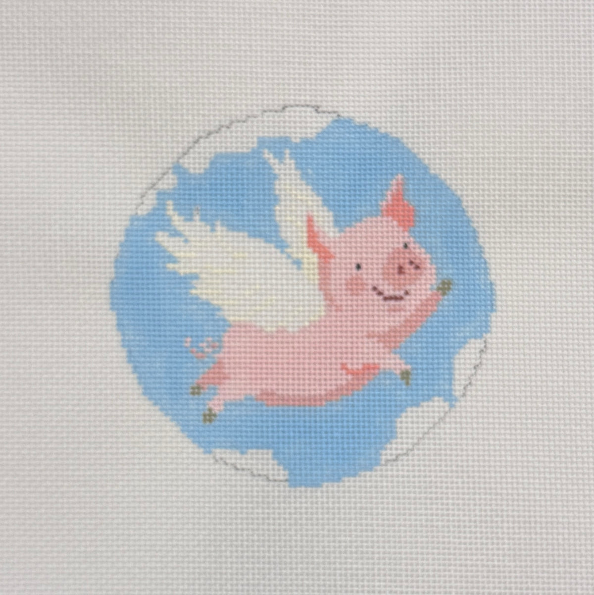 When Pigs Can Fly (by Dogwood Needlepoint)