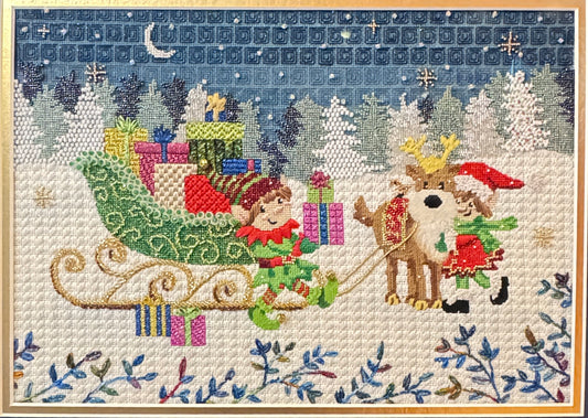 Elves and Reindeer with Stitch Guide (by Ewe and Eye)