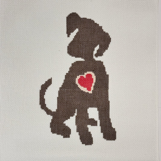 Puppy with Heart (by A Stitch in Time)