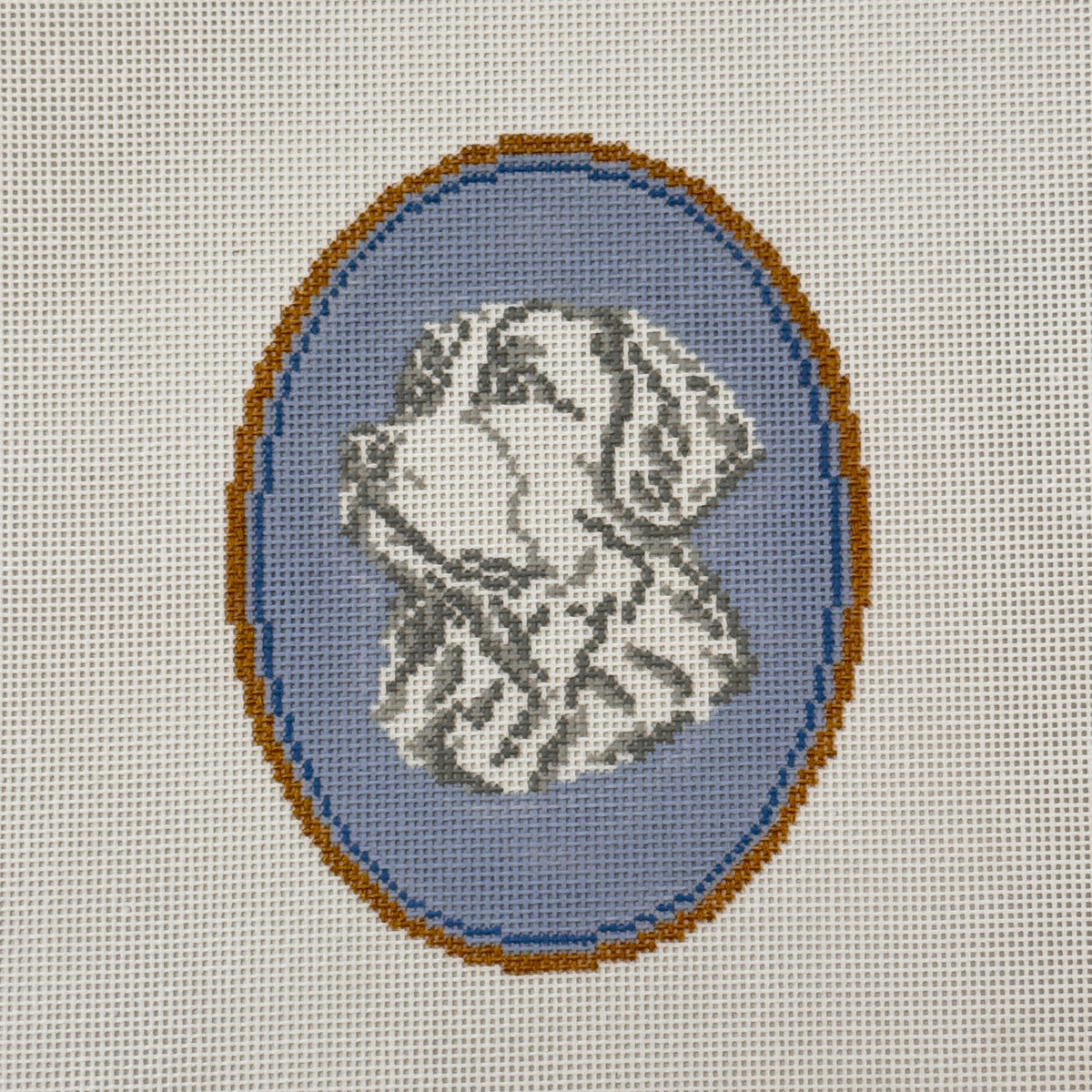 Bernese Mountain Dog Cameo (by Rooney and Stitch / Atlantic Blue Canvas)