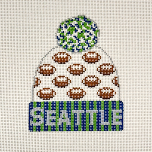 Seattle Seahawks Football Beanie (by Lauren Bloch)