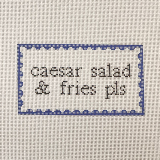 Caesar Salad & Fries Pls! (by Ivy Thread Needlepoint)