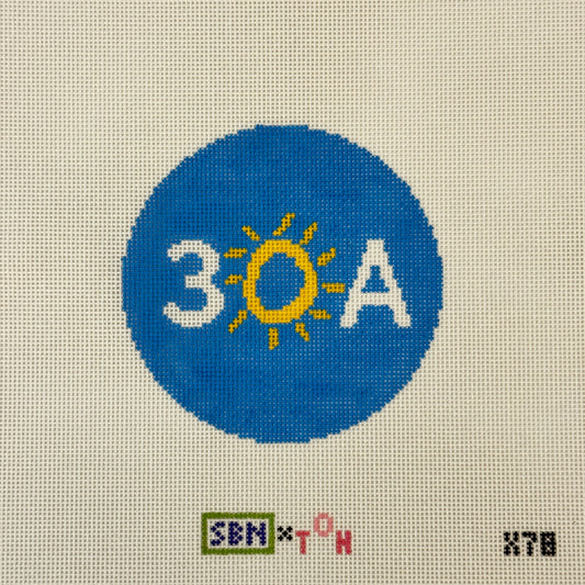 30A Sun Ornament (by Susan Battle Needlepoint)