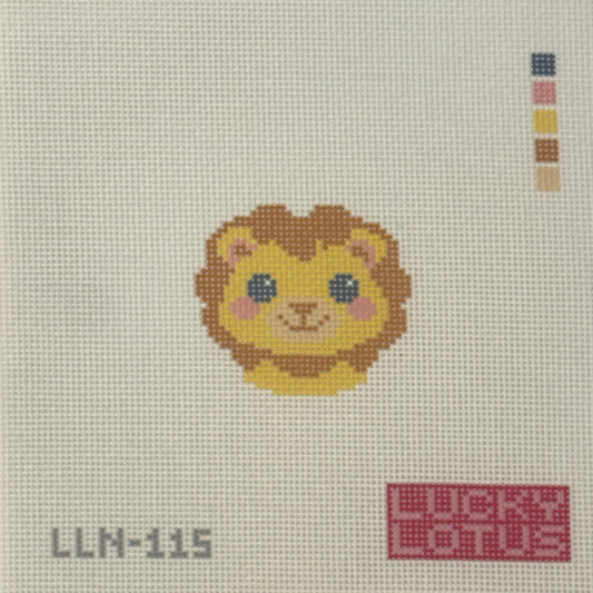 Lucky Littles Lion (by Lucky Lotus Needlepoint)